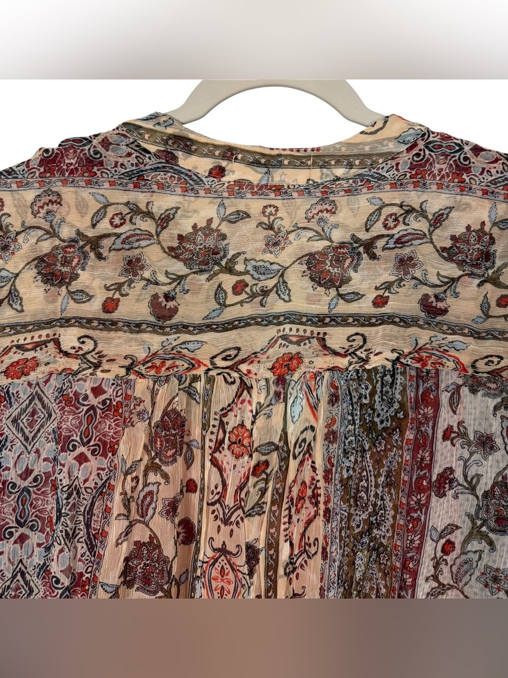 Coldwater Creek Boho Paisley Patchwork Maxi Dress Button Flowy NWT Sz 1X - Picture 13 of 16